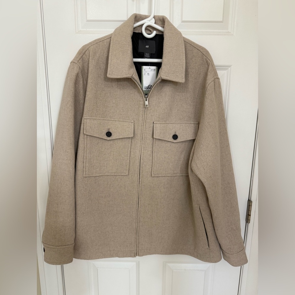 H&M Beige Shirt Jacket